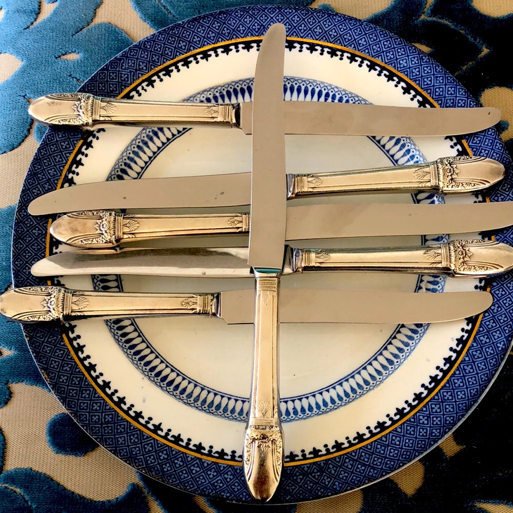 Art Deco Silver Plated Knives